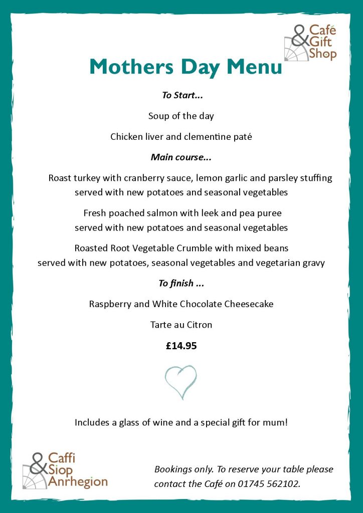 mothers day menu 2017